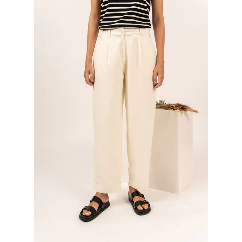 Pantalon droit Aline blanc