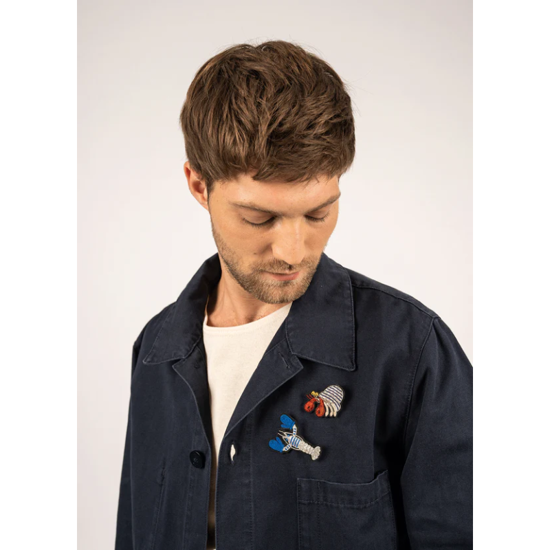 Broche brodée Homard avec gants