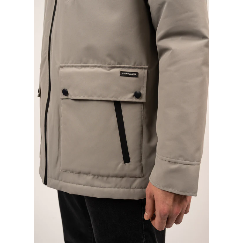 Parka St Gaetan imperméable gris