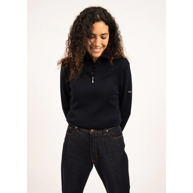 Pull Passerelle col camionneur navy