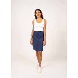Jupe Veronica à poches indigo
