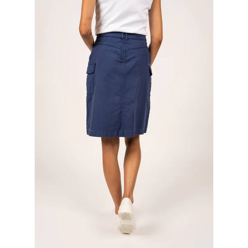 Jupe Veronica à poches indigo