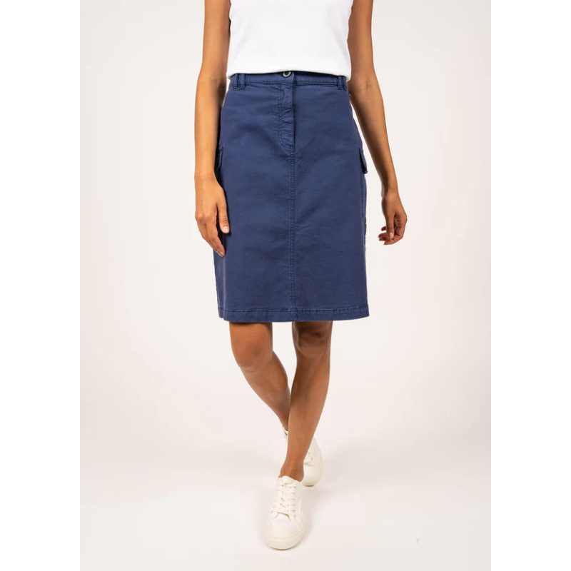 Jupe Veronica à poches indigo