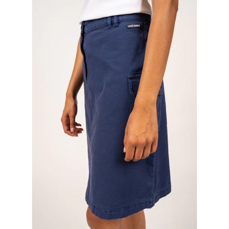 Jupe Veronica à poches indigo
