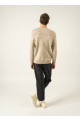 Pull binic marin rayé beige / ecru