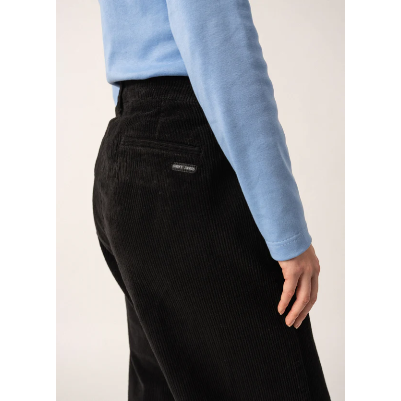 Pantalon en velours Tess Noir