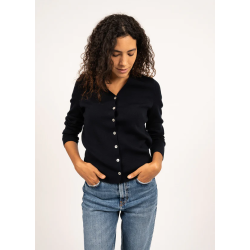 Gilet col V Brevands Navy