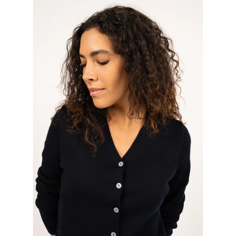 Gilet col V Brevands Navy