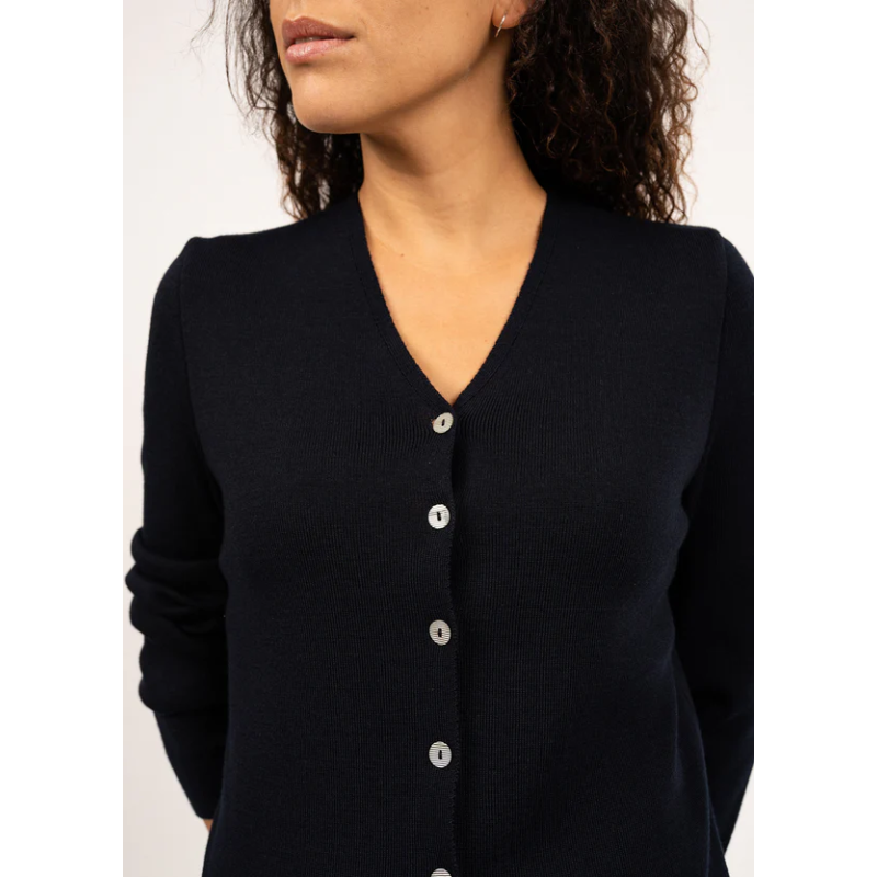 Gilet col V Brevands Navy