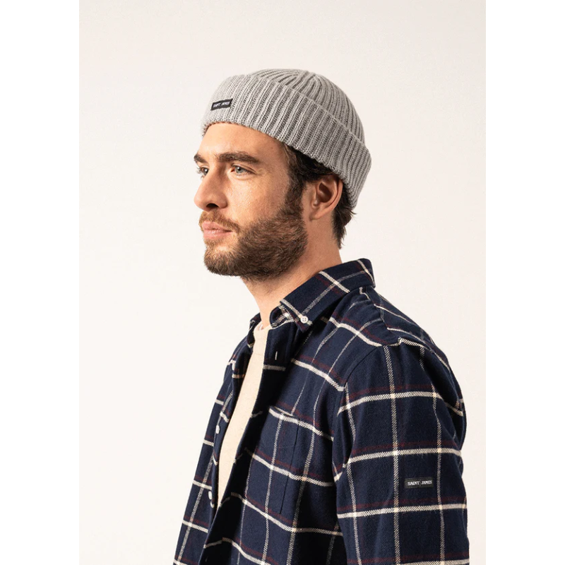 Bonnet marin Miki à revers Perle Chiné