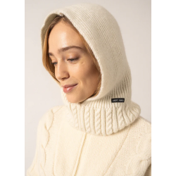 Cagoule en Laine Blanc d'Hiver