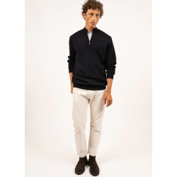 Pull col montant zippé Crossley Navy