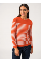 Pull marin rayé Marée Basket/Neige