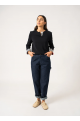 Pull Quille Laine et Coton Navy