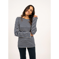 Marinière mixte Minquiers Marine/Ecru