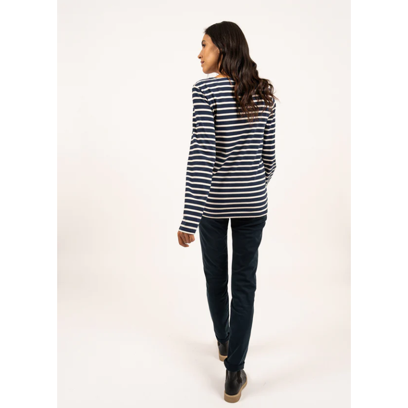 Marinière mixte Minquiers Marine/Ecru