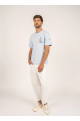 T-shirt coton Pima motif bateau Cédric ciel