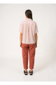 Chemise rayée Carla blanc/terracotta