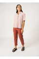 Chemise rayée Carla blanc/terracotta