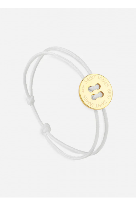 Bracelet bouton Or/Blanc