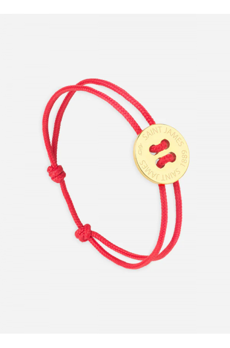 Bracelet bouton Or/Rouge