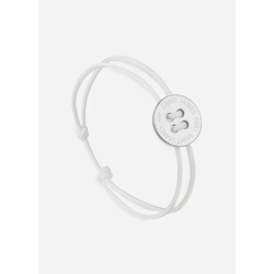Bracelet bouton Argent/Blanc