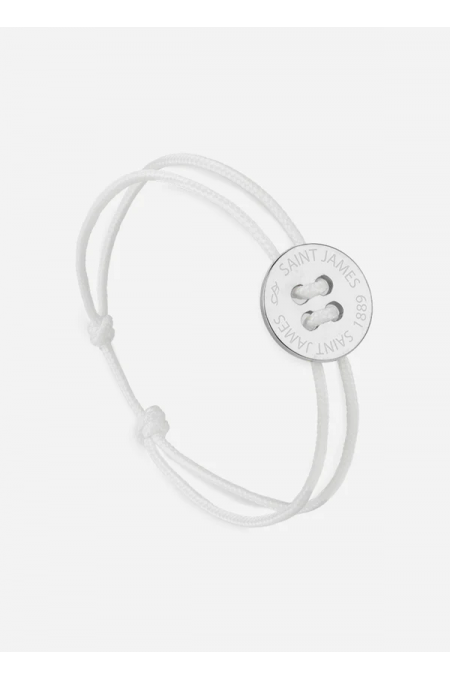 Bracelet bouton Argent/Blanc