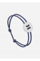 Bracelet bouton Argent/Marine