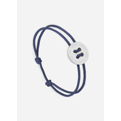 Bracelet bouton Argent/Marine