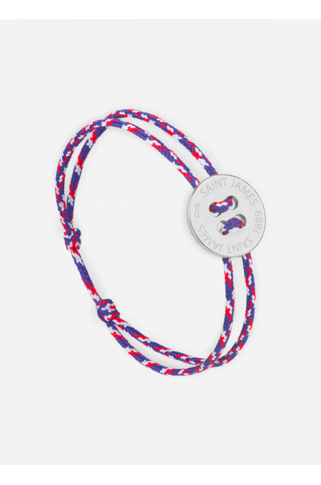 Bracelet bouton Argent/Tricolore