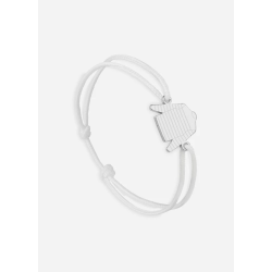 Bracelet Marinière Argent/Blanc