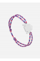 Bracelet Marinière Argent/Tricolore