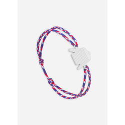 Bracelet Marinière Argent/Tricolore
