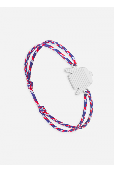 Bracelet Marinière Argent/Tricolore