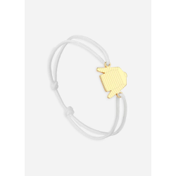 Bracelet marinière Or/Blanc