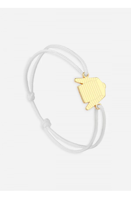 Bracelet marinière Or/Blanc