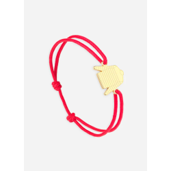 Bracelet marinière Or/Rouge