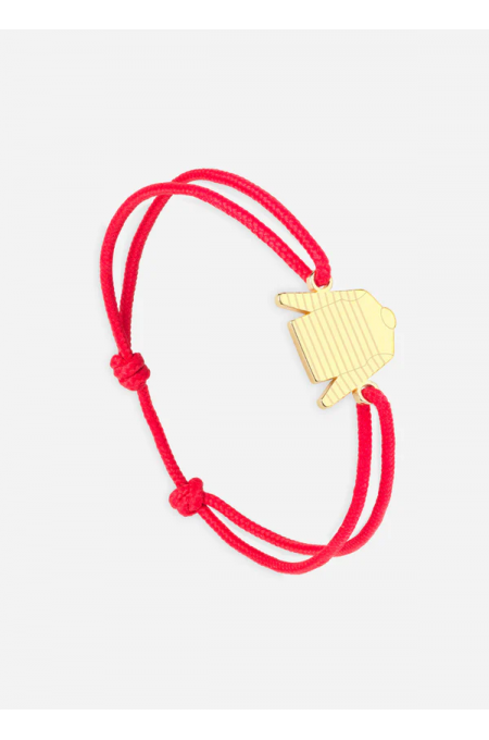 Bracelet marinière Or/Rouge