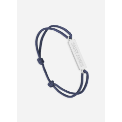 Bracelet logo Argent/Marine
