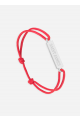 Bracelet logo Argent/Rouge