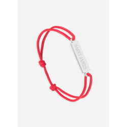 Bracelet logo Argent/Rouge