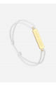 Bracelet logo Or/Blanc