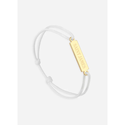 Bracelet logo Or/Blanc