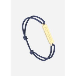 Bracelet logo Or/Marine