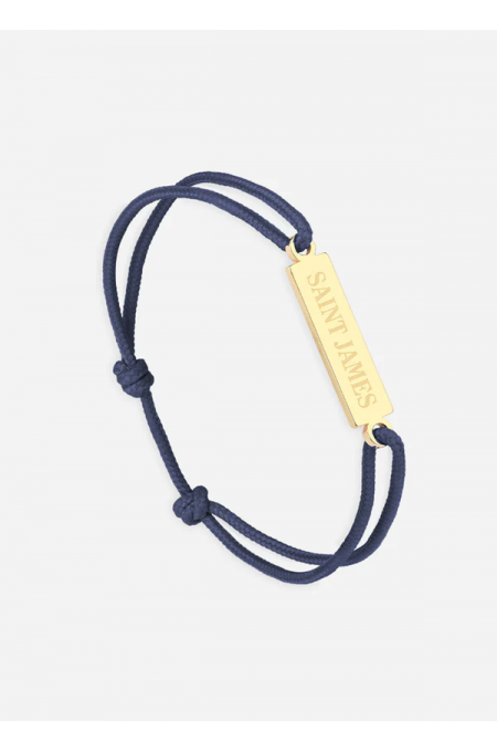 Bracelet logo Or/Marine