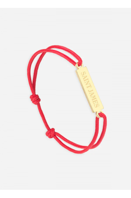 Bracelet logo Or/Rouge SAINT JAMES x Le Vent à la française