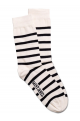 Chaussettes rayées Ecru/Marine