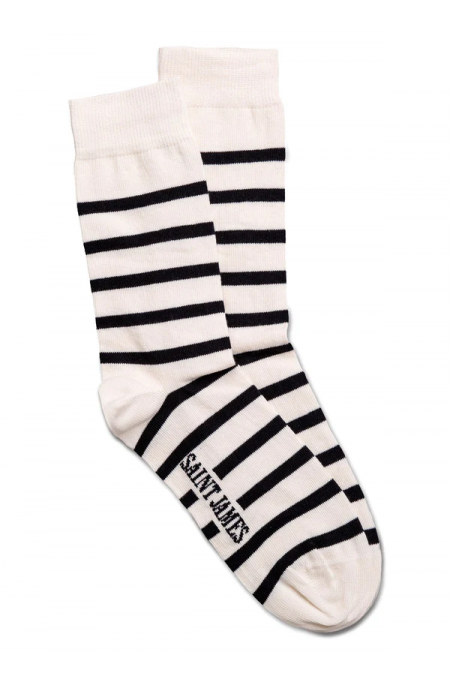 Chaussettes rayées Ecru/Marine