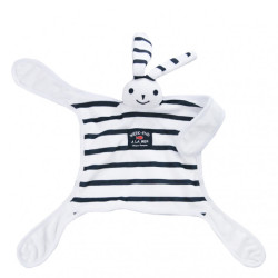 Doudou lapin Blanc/Marine