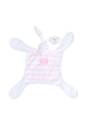 Doudou lapin Blanc/rose